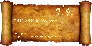 Török Valter névjegykártya