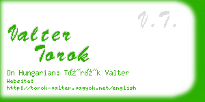 valter torok business card